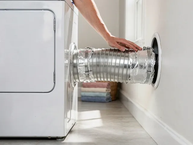 Professional dryer vent hose installation by Boca Raton Dryer Vent Cleaning in Boca Raton