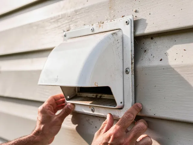 Boca Raton Dryer Vent Cleaning technician delivering thorough residential dryer vent cleaning service in Boca Raton